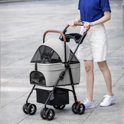 Cochecito para Mascotas Plegable con Ventilación 360
