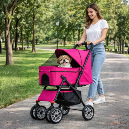 Coche / Cochecito para Perros y Gatos Pequeños y Medianos