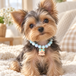 Collar Joya para Mascotas con Dije y Cuentas Decorativas para Perros - Imagen 6