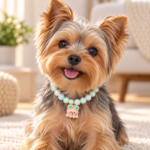 Collar Joya para Mascotas con Dije y Cuentas Decorativas para Perros - Imagen 2